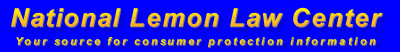 LEMON LAW : National Lemon Law Center.